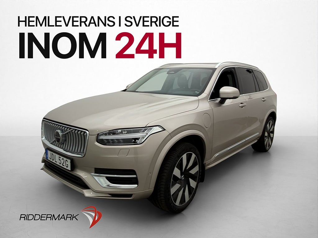 Volvo XC90 Recharge T8 AWD Plus Bright 7-Sits Pano H/K Skinn