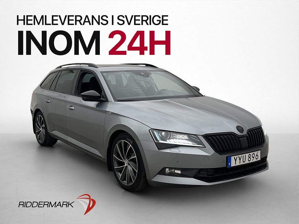 Skoda Superb 2.0 TSI 4x4 280hk Sportline Pano Värm Drag Navi