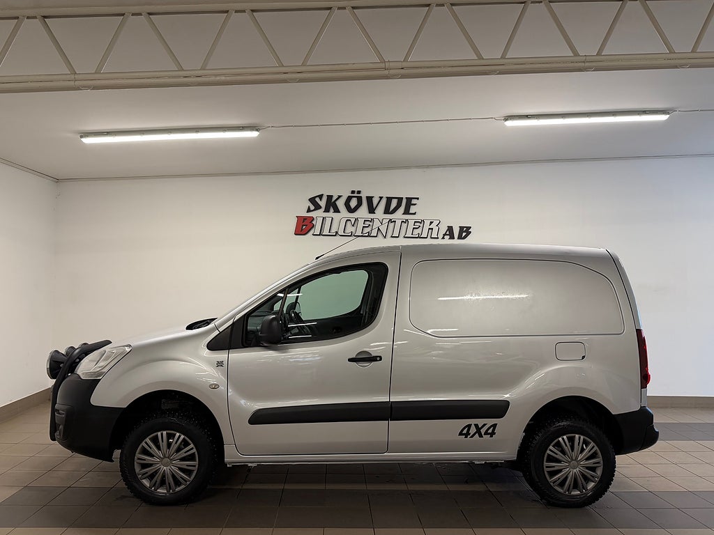 Peugeot Partner 1.6 BlueHDi 4x4 Dangel 3-Sits/Drag/Värmare/Nyservad/Kamera/CarPl