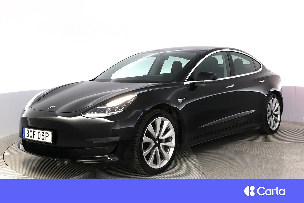 Tesla Model 3 Long Range AWD FSD 19" Pano Drag V-Hjul