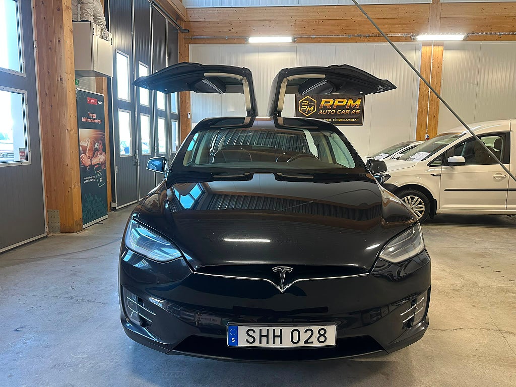 Tesla Model X AWD Grattis  laddning  Drag, 6-Sits, Ventilerade stola 