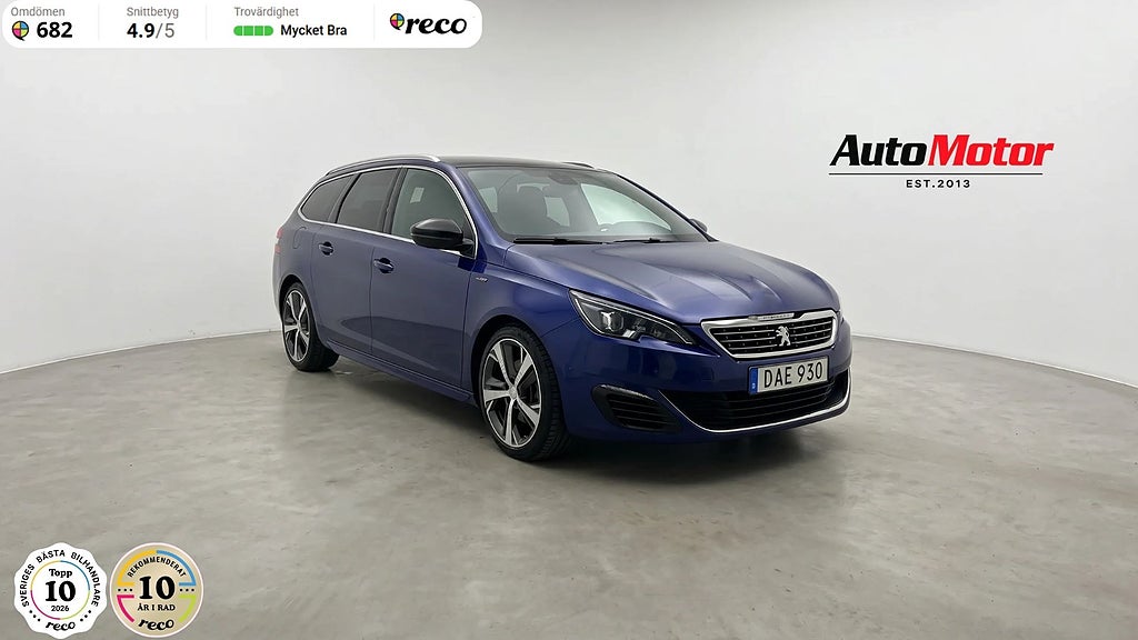 Peugeot 308 Peugeot 308 GT SW 2.0 BlueHDi Automat 181hk Webasto/3,45% RÄNTEK