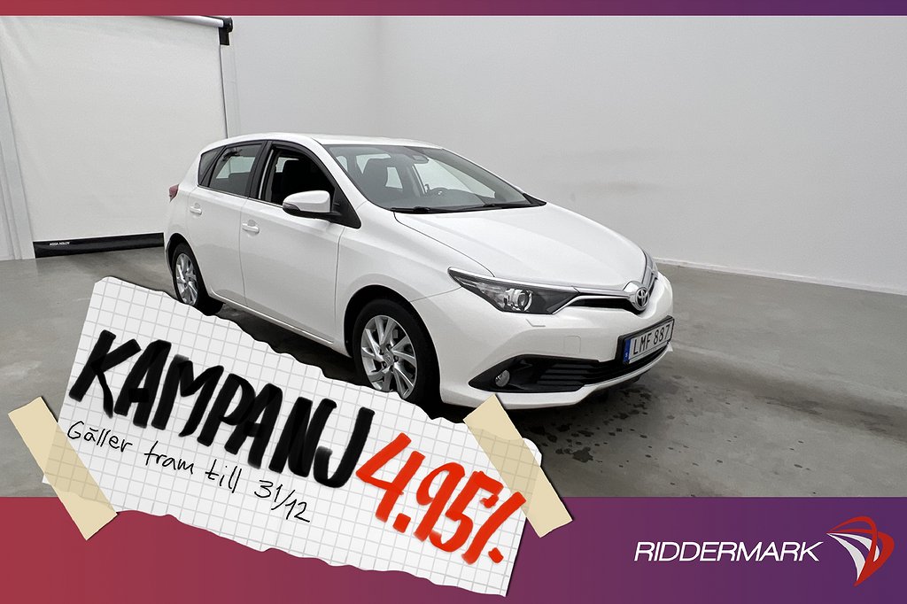 Toyota Auris 1.2 Turbo 116hk Kamera Farthålla 4,95% Ränta