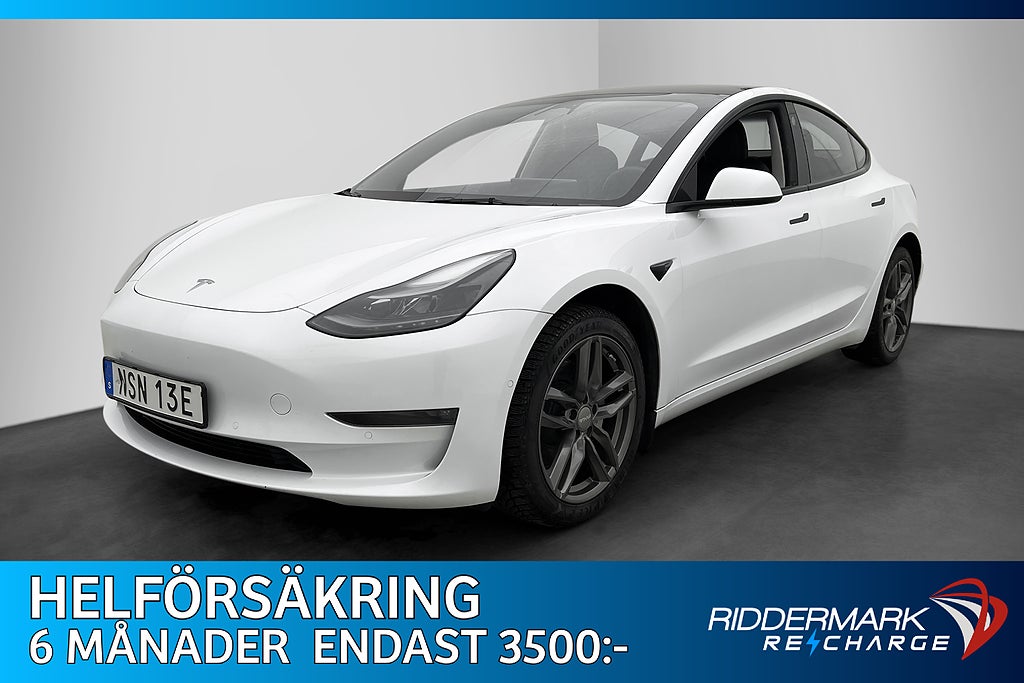 Tesla Model 3 Long Range AWD Autopilot Rattvärme Svensksåld