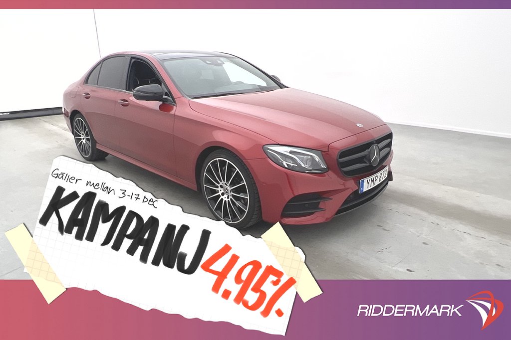 Mercedes-Benz E 250 Sedan AMG Premium Pano Bu 4,95% Ränta