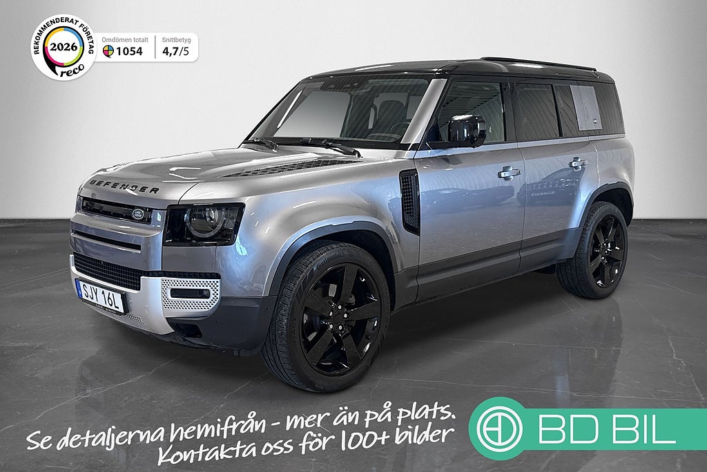 Land Rover Defender 110 D200 SE PANORAMA 22 TUM VÄRMARE DRAGKROK 360 KAMERA