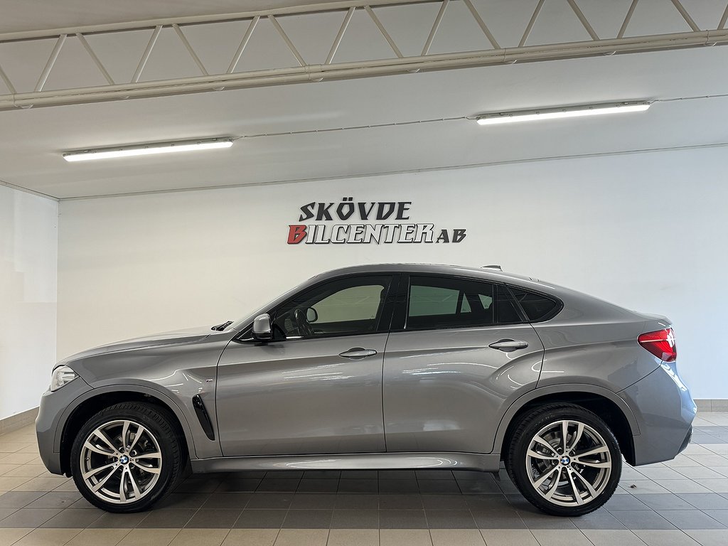 BMW X6 xDrive 30d M-Sport/Nyservad/Värmare/Drag/GPS/LED/Skinn