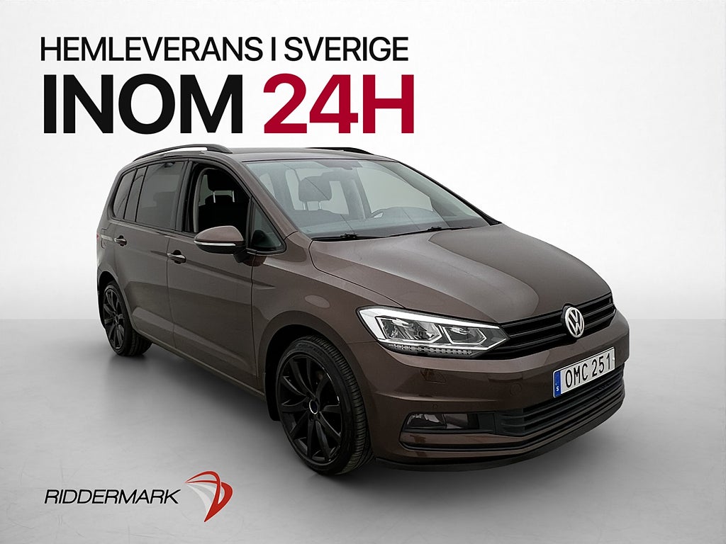 Volkswagen Touran TDI 150hk 7-sits Värmare Kamera Dragkrok