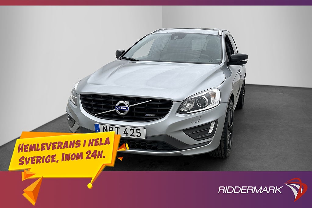 Volvo XC60 D5 AWD 215hk R-Design Pano Värmare Kamera Drag
