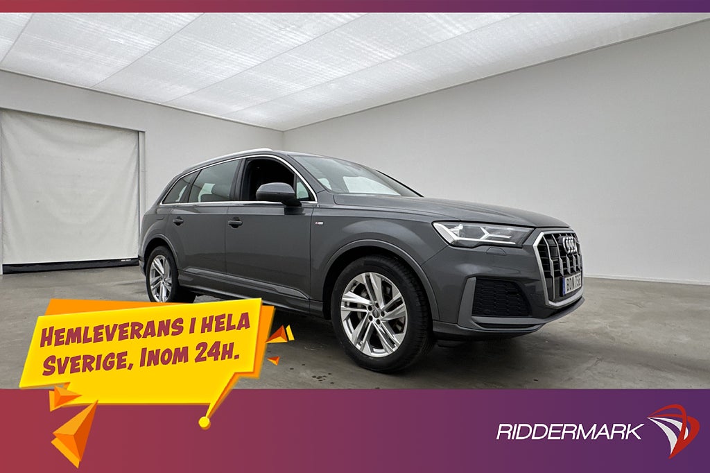 Audi Q7 45 TDI Q 7-Sits S-Line Cockpit Värmare Luftfjäd Drag