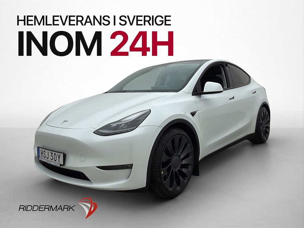 Tesla Model Y Performance Dragkrok Autopilot Svensksåld