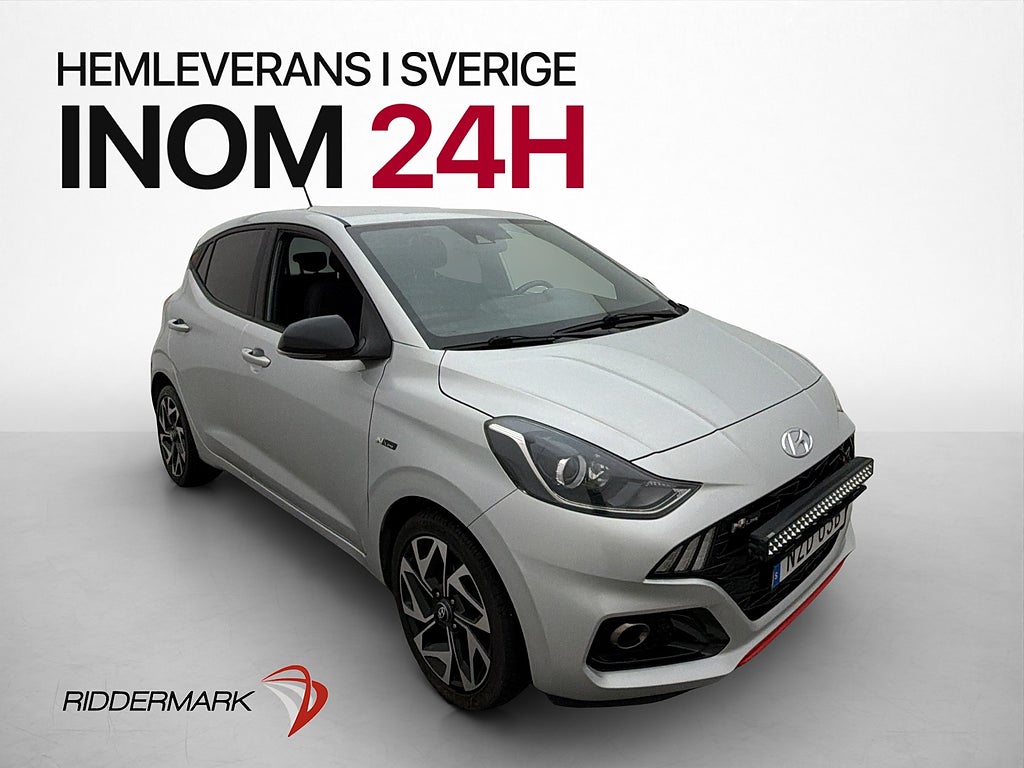 Hyundai i10 1.0 T-GDI 100hk N-Line Kamera Rattvärme CarPlay