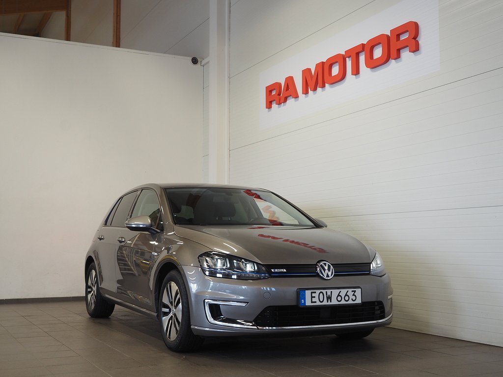 Volkswagen E-Golf 24.2 kWh Navigation Motorvärmare Låga mil 2015