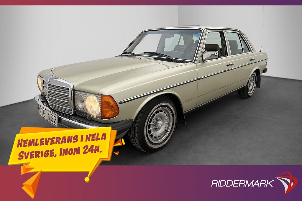 Mercedes-Benz W123 250 140hk Taklucka Dragkrok Svensksåld