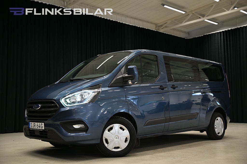Ford Transit Custom Kombi 130HK L2|Automat|Dubbeldörr|9-Sits|Leasbar