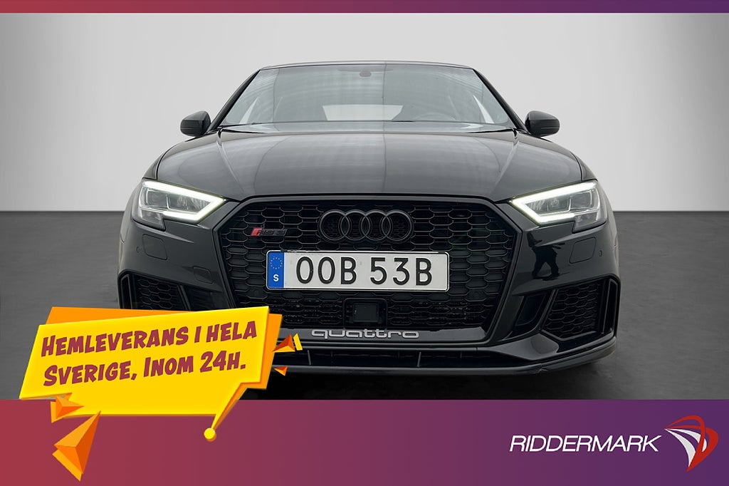 Audi RS3 Sportback Quattro 400hk Cockpit B&O Skinn CarPlay