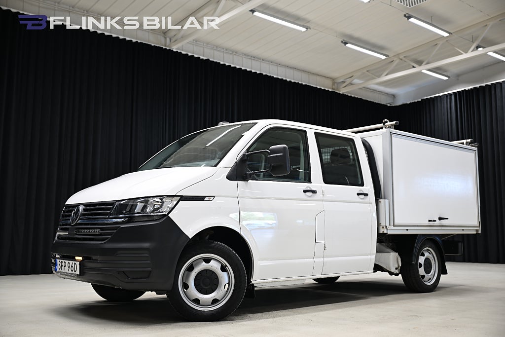 Volkswagen Transporter 4Motion 150HK Dubbelhytt|Kåpa|Inredd|Leasbar|SeUtr!!