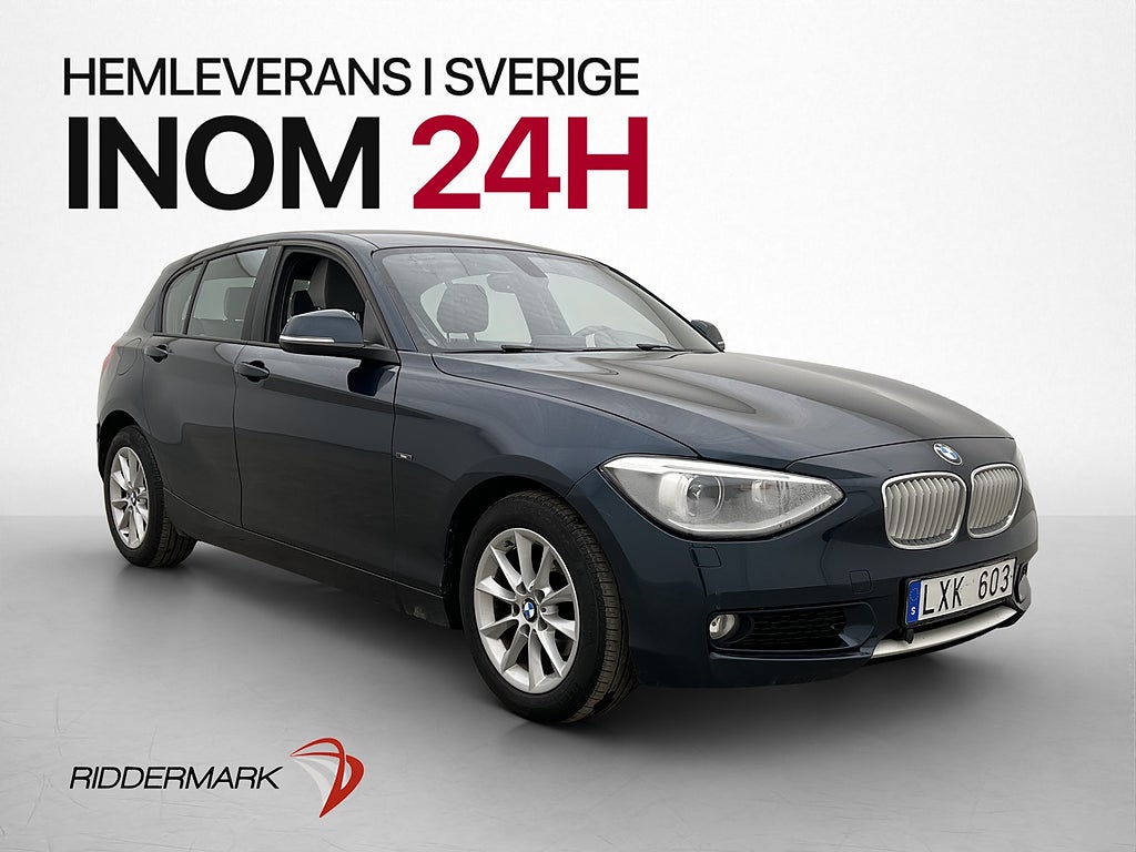 BMW 118 d 143hk Värmare Bluetooth Svart Innertak Sensorer