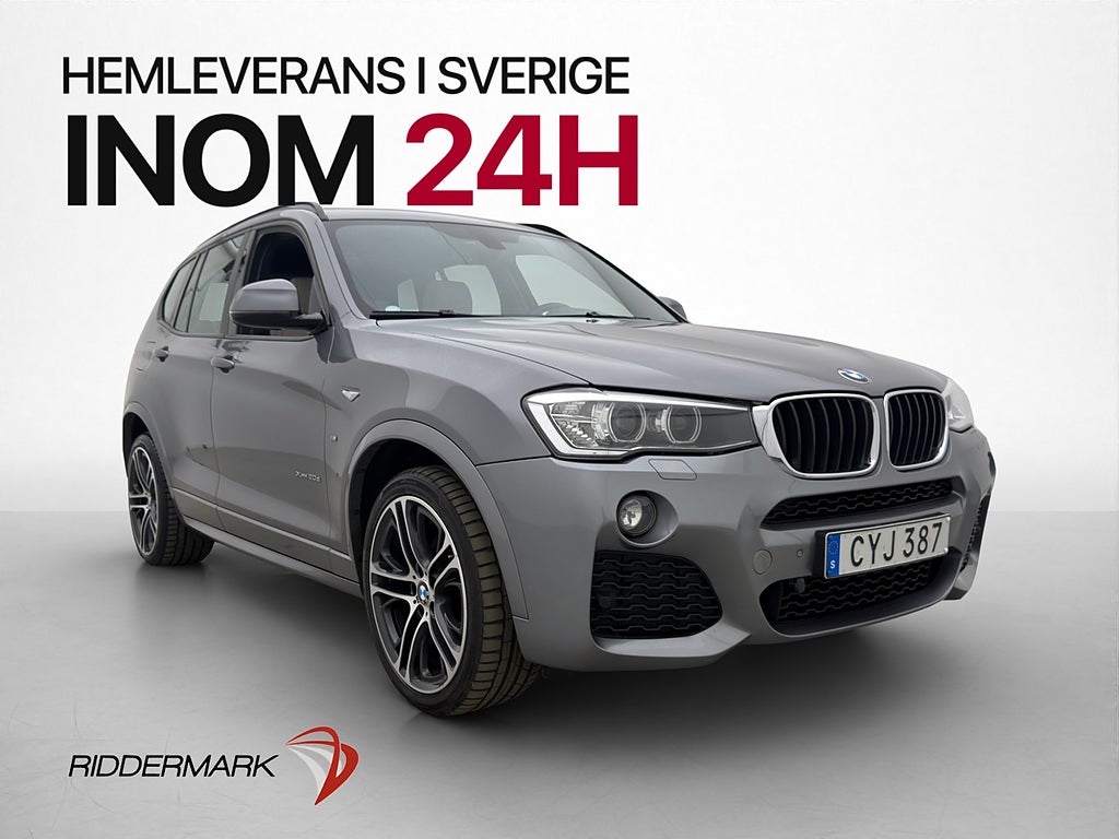 BMW X3 xDrive20d M Sport Dragkrok Skinn Sensorer Bluetooth