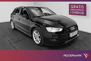 Audi A3 Quattro 1.6 TDI 110HK S-Line Navi Skinn Svart optik