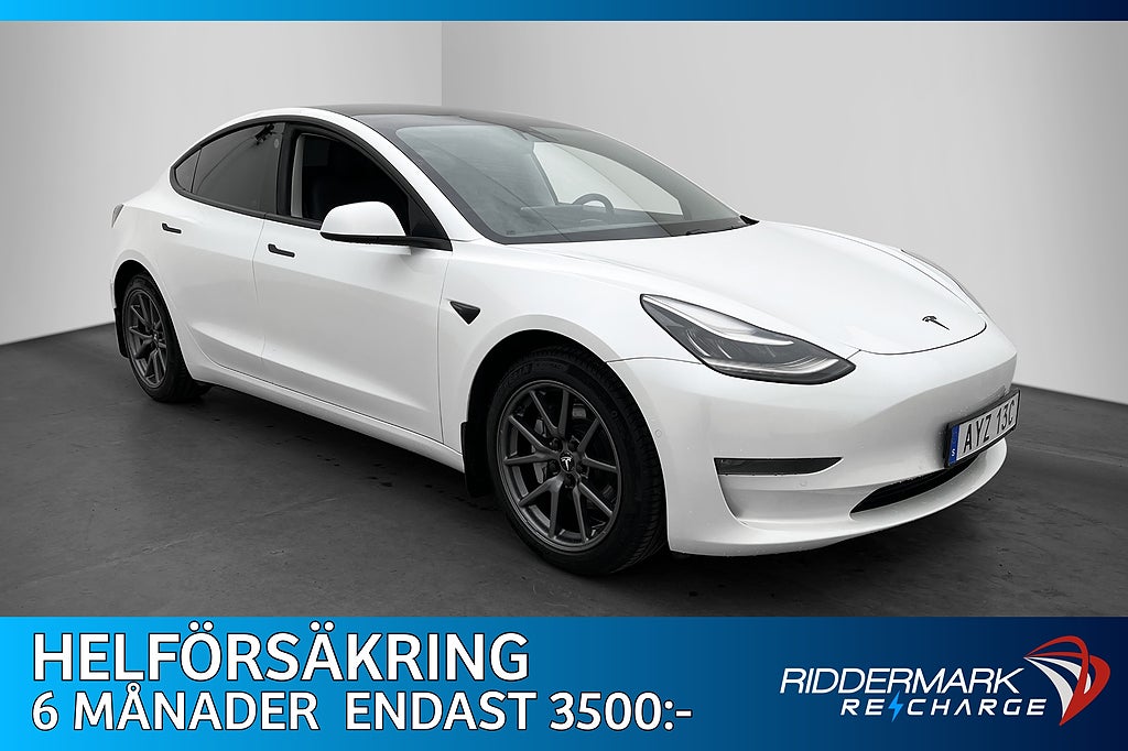 Tesla Model 3 Long Range AWD Autopilot Dragkrok Svensksåld