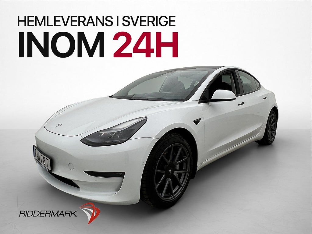 Tesla Model 3 Long Range AWD Autopilot Rattvärme Svensksåld