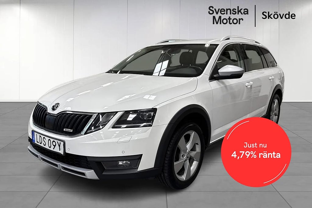 Skoda Octavia Scout 2.0 TDI SCR 4x4 DSG Cockpit B-kam Värmare Navi Canton Drag