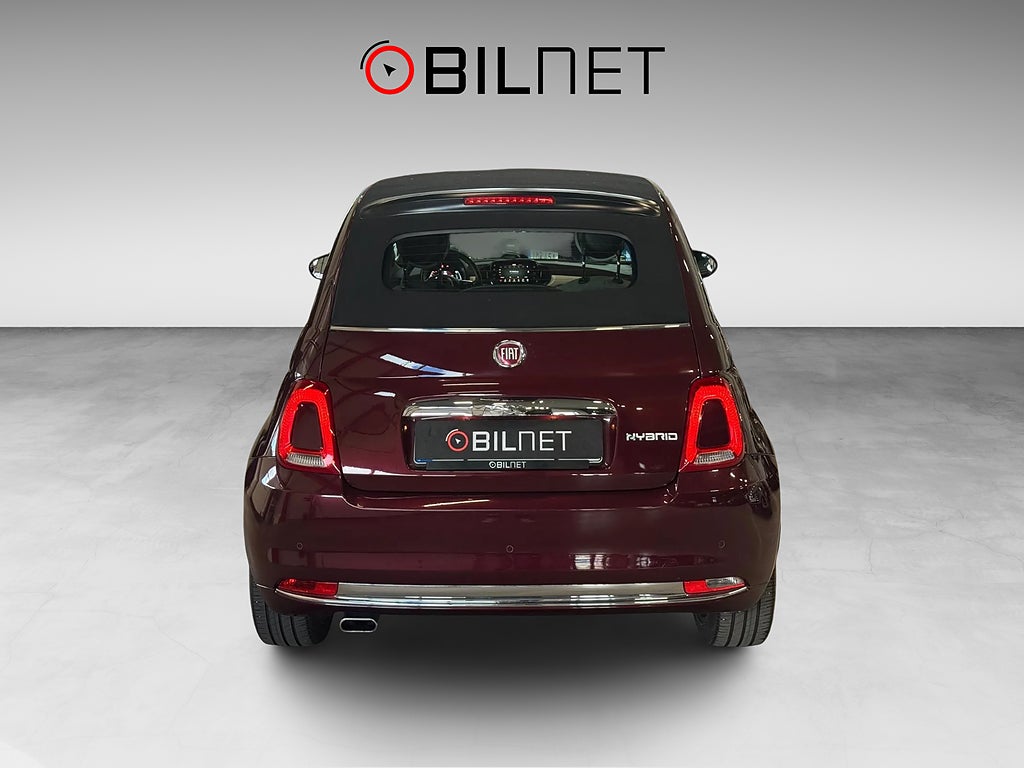Fiat 500 Hybrid Lounge Star Edition Bordeaux Metallic Cabriolet
