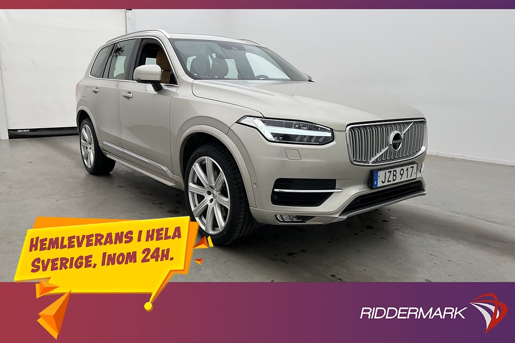 Volvo XC90 D5 225hk AWD Inscription Pano B&W 7 Sits 360° HuD