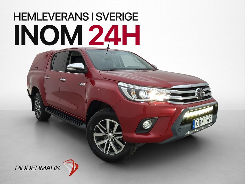 Toyota Hilux Premium 2.4 AWD Värm Drag Diff Kamera Kåpa Moms