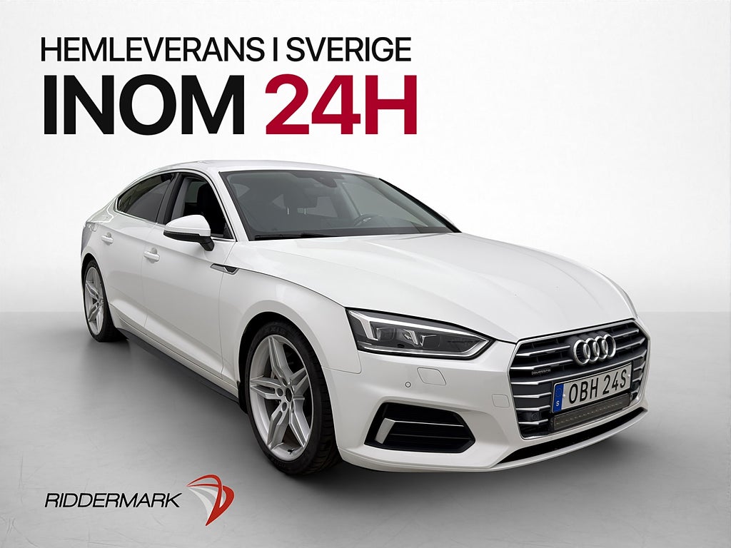 Audi A5 Sportback 45 TFSI Quattro MHEV P-Värmare Kamera Drag