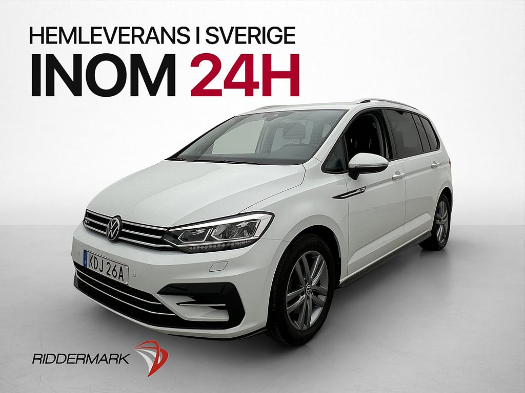 Volkswagen Touran TSI 150hk 7-Sits R-Line Cockpit Dragkrok