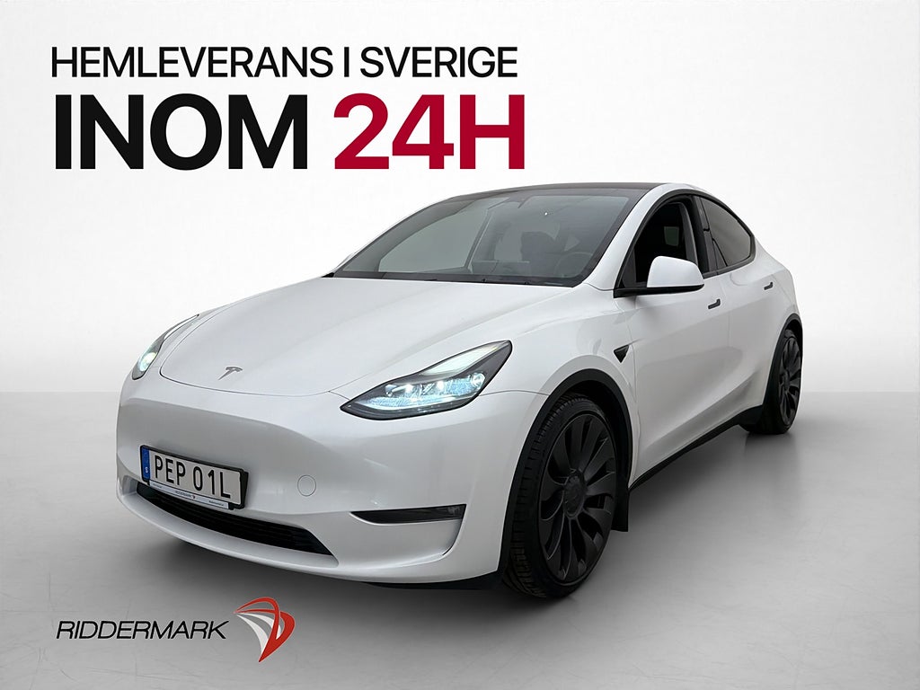 Tesla Model Y Performance Pano Dragkrok Värmepump 534hk