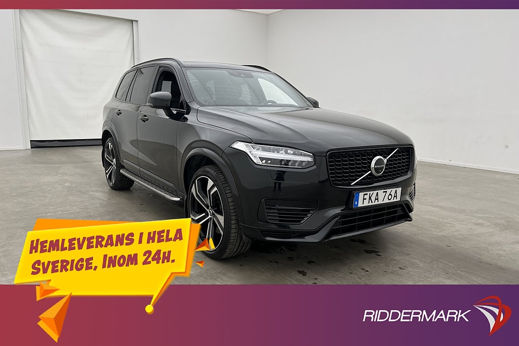 Volvo XC90 Recharge T8 R-Design 7-Sits VOC Pano B&W Luftfjäd