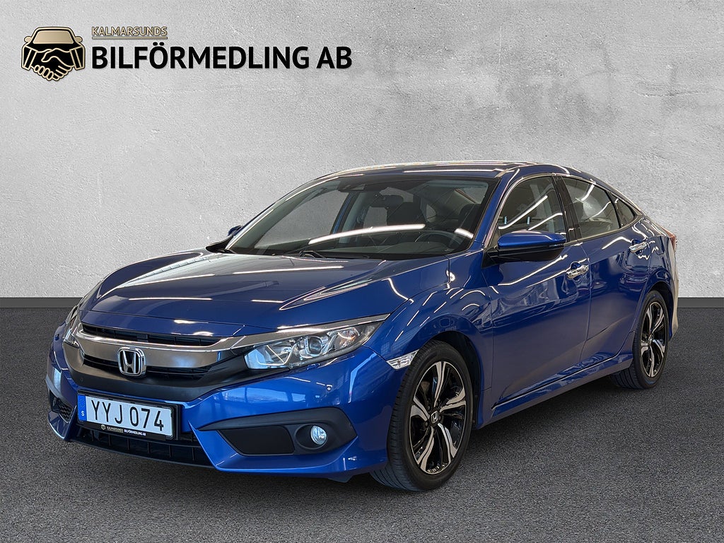 Honda Civic Sedan 1.5 Turbo Elegance B-kam M&K-Värm Carplay Nybes