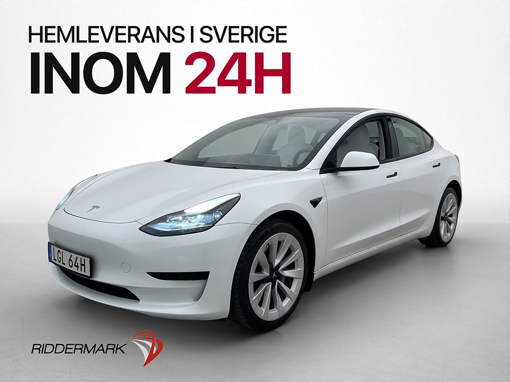 Tesla Model 3 Standard Range Värmepump Ljus interiör MOMS