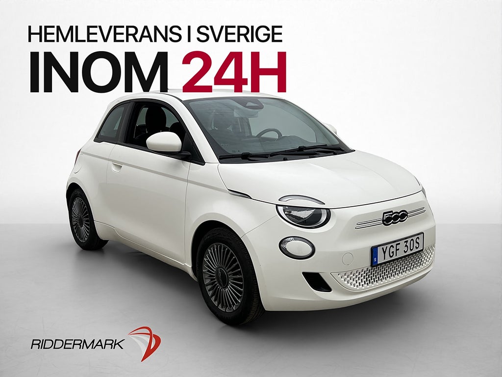 Fiat 500E 95hk 23.7kWh Farthållare Bluetooth Keyless AC