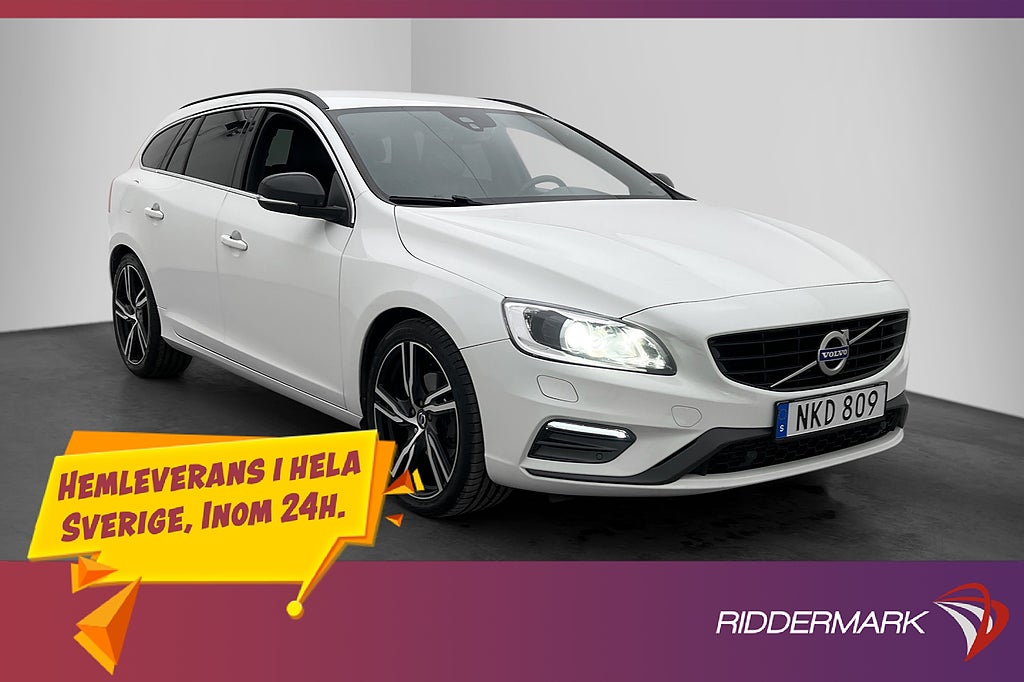 Volvo V60 D4 R-Design D-Värm Kamera Drag Skinn GPS Rattvärme