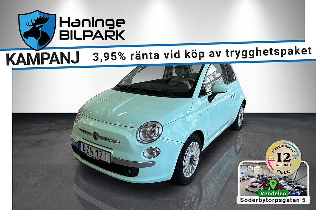 Fiat 500 1.2 8V LOUNGE SUPERDEAL 3.95% / PANORAMA / LÅGMIL