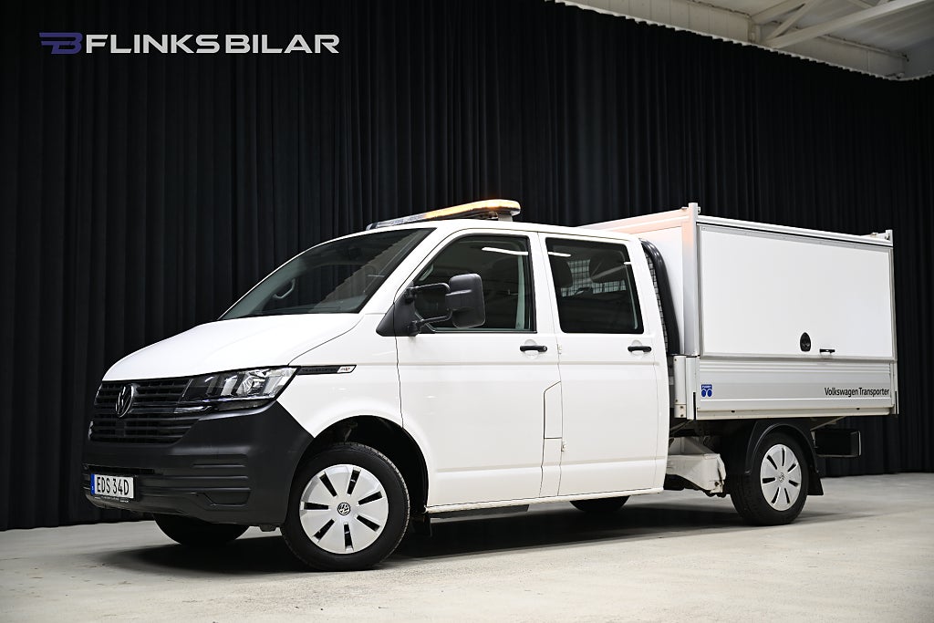 Volkswagen Transporter DSG 150HK Dubbelhytt|Kåpa|Inredd|Backkamera|Leasbar