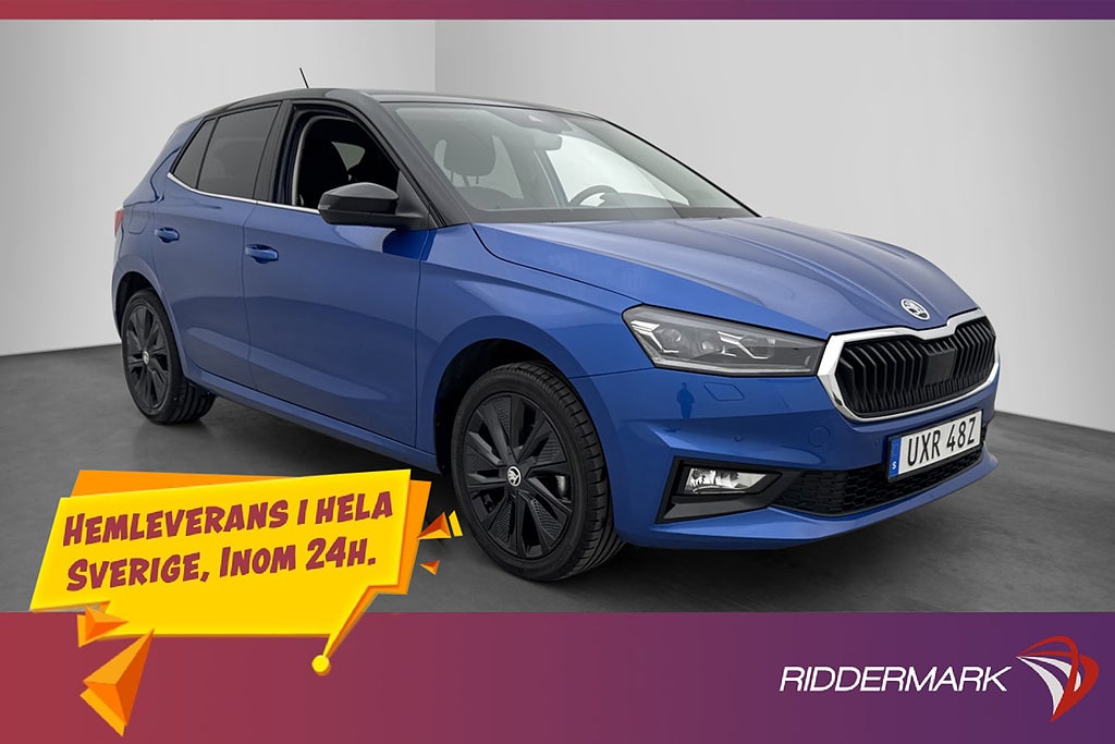 Skoda Fabia 1.0 TSI 110hk Kamera Rattvärme Cockpit PDC