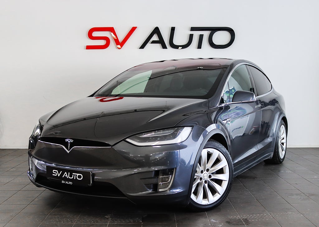 Tesla Model X 100D Luftfjädring Pano Dragkrok 6-Sits ( MOMSBIL )