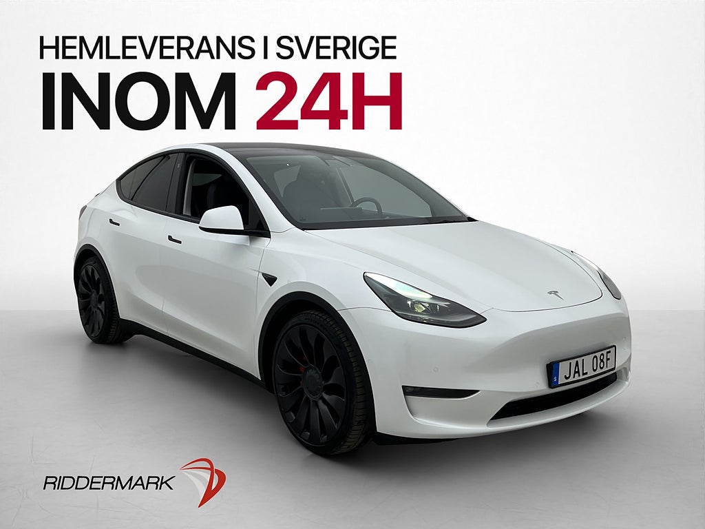 Tesla Model Y Performance Värmepump Autopilot Pano Drag MOMS