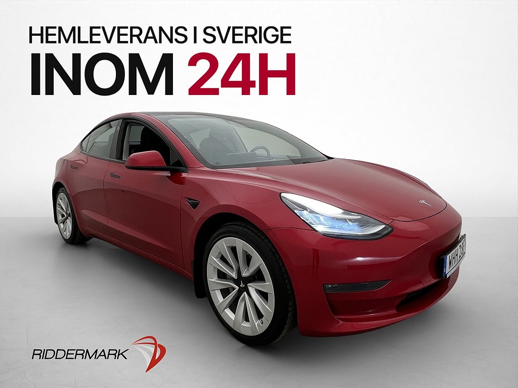Tesla Model 3 Long Range AWD Rattvärme Dragkrok Svensksåld