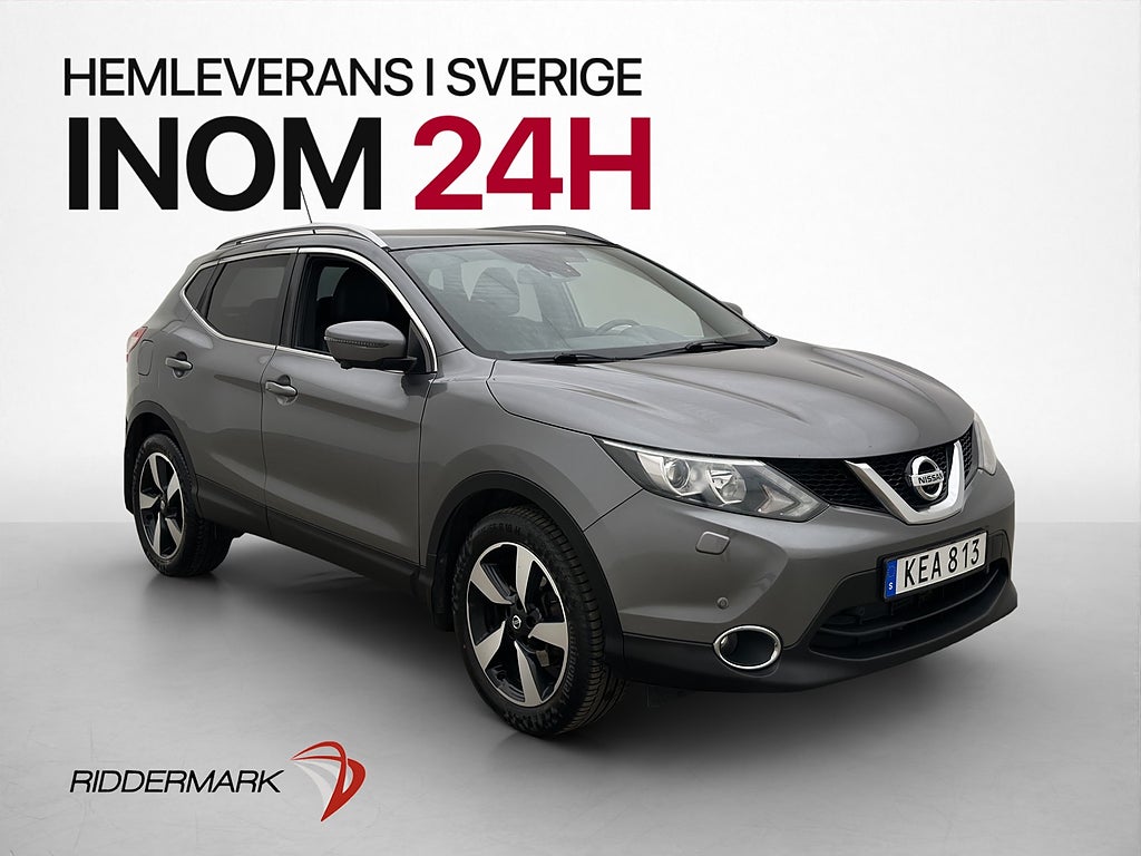 Nissan Qashqai Pano Drag 360° Navi Halvskinn Bluetooth