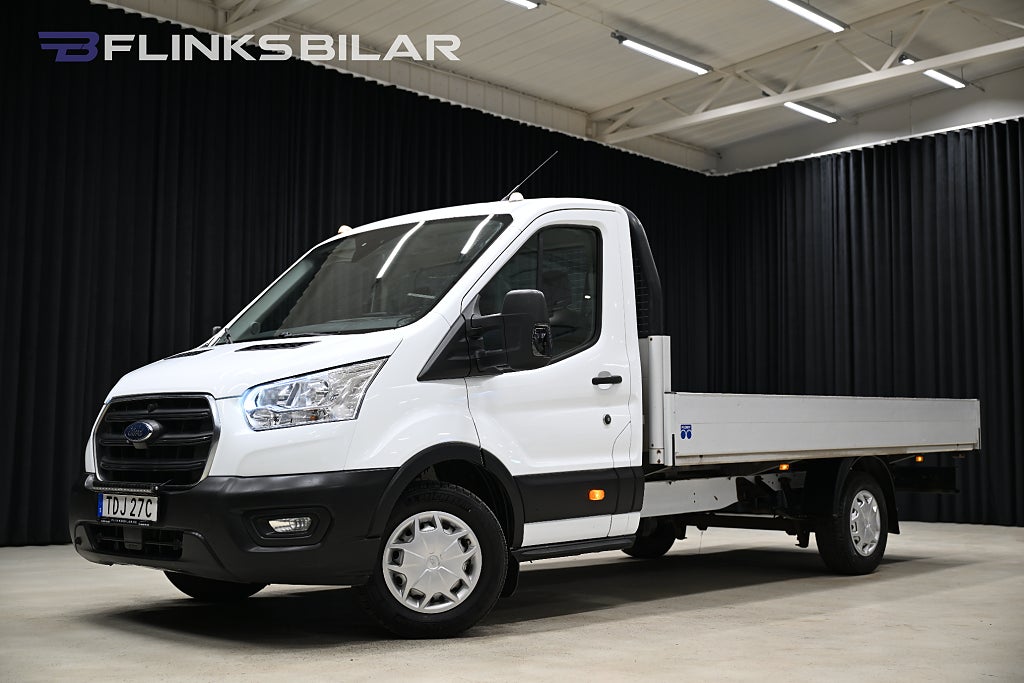 Ford transit 350 130HK L4 Långflak|Flak|Drag|Värmare|Backkamera|Moms