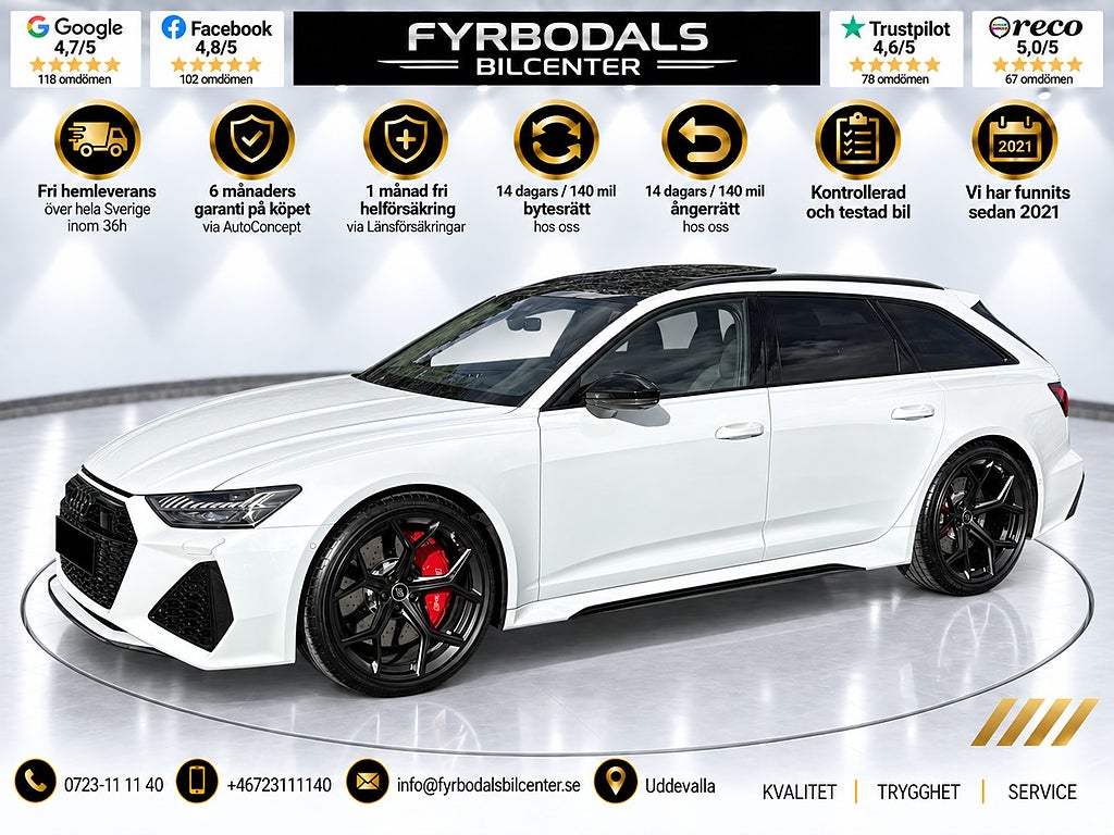 Audi RS6 Performance 630hk Quattro 22" RS-Design Plus *MOMS/VAT*