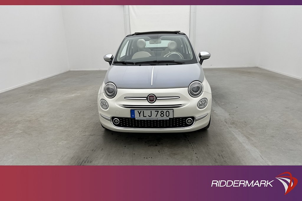 Fiat 500C 1.2 69hk Cabriolet Lounge Farthållare Psensorer