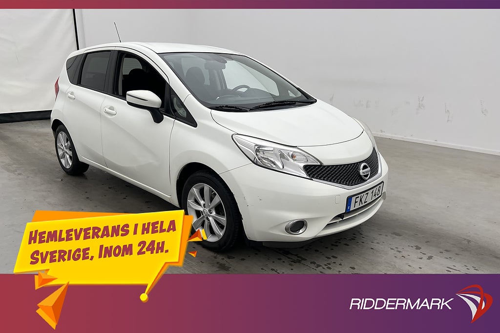 Nissan Note 1.2 M-värmare Bluetooth Farthåll Välservad 98hk