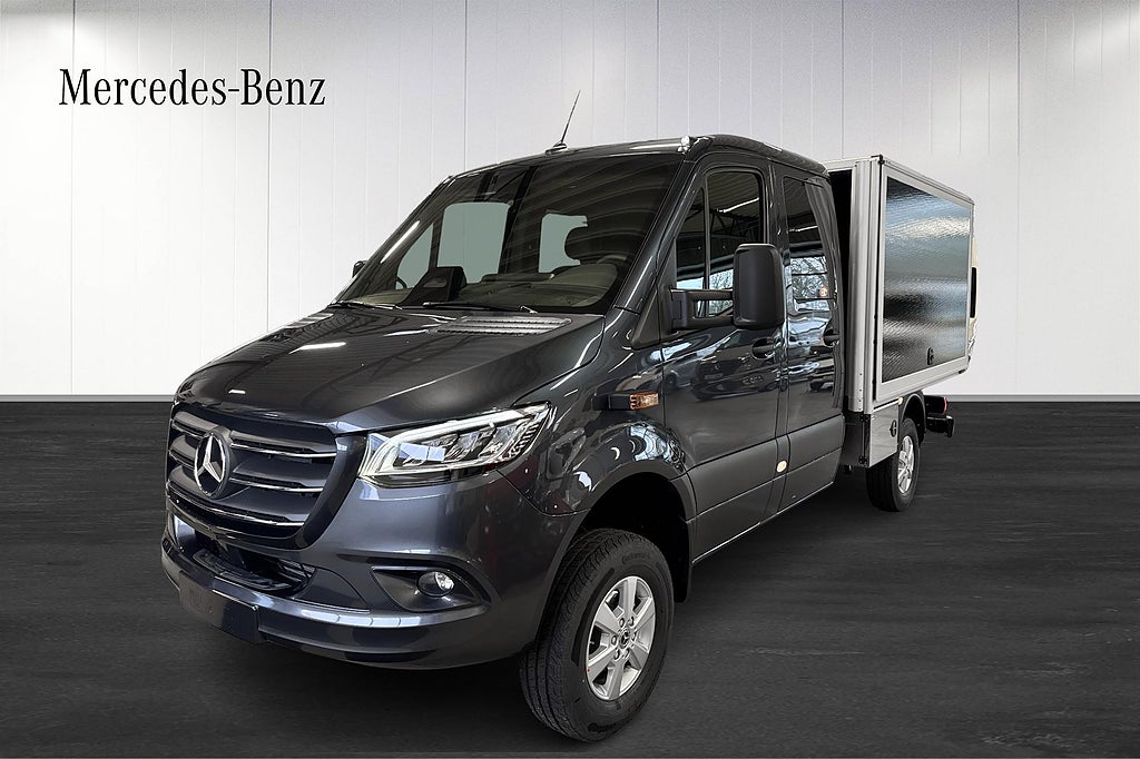 Mercedes-Benz Sprinter 319 Dubbelhytt 4x4 Flakkåpa#LAGERBIL#
